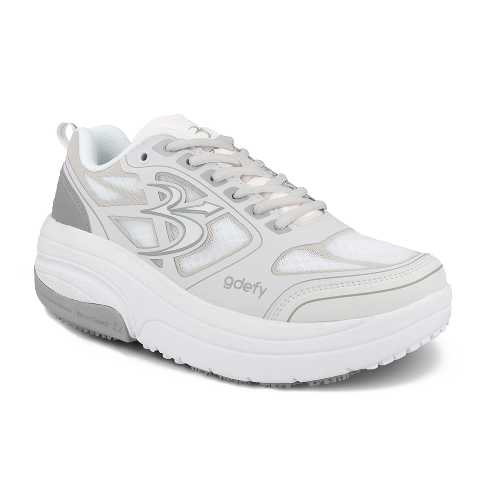 Gravity Defyer Re-Defy Men's Ion Athletic Shoes White Silver - YB9022MWS