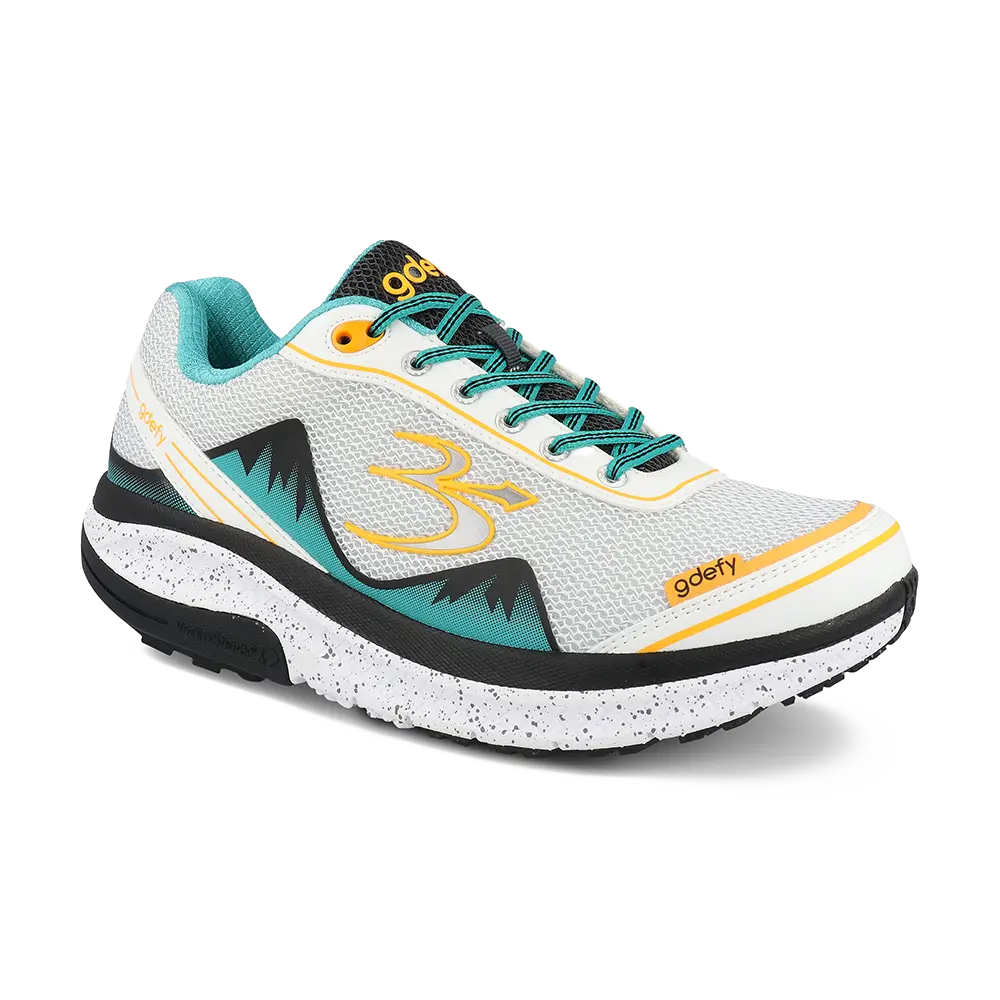 Gravity Defyer Re-Defy Men's Mightywalk Athletic Shoes White Green - YB9024MWG