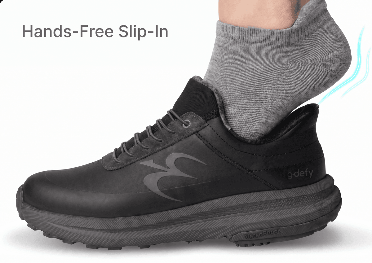 Gravity Defyer Men All Black QuantumWalk Slip-In Zero Hands