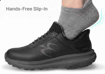 Gravity Defyer Men All Black QuantumWalk Slip-In Zero Hands