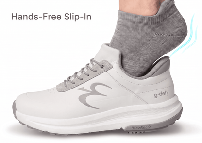 Gravity Defyer Men White QuantumWalk Slip-In Zero Hands