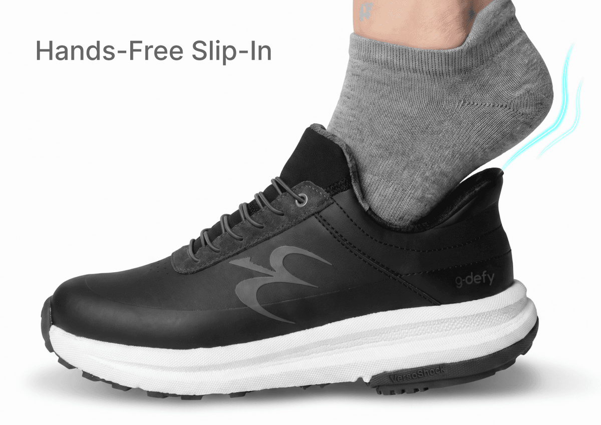 Gravity Defyer Women Black and White QuantumWalk Slip-In Zero Hands