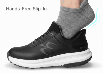 Gravity Defyer Women Black and White QuantumWalk Slip-In Zero Hands