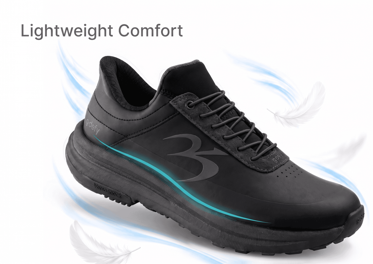 Gravity Defyer Men All Black QuantumWalk Slip-In Zero Hands