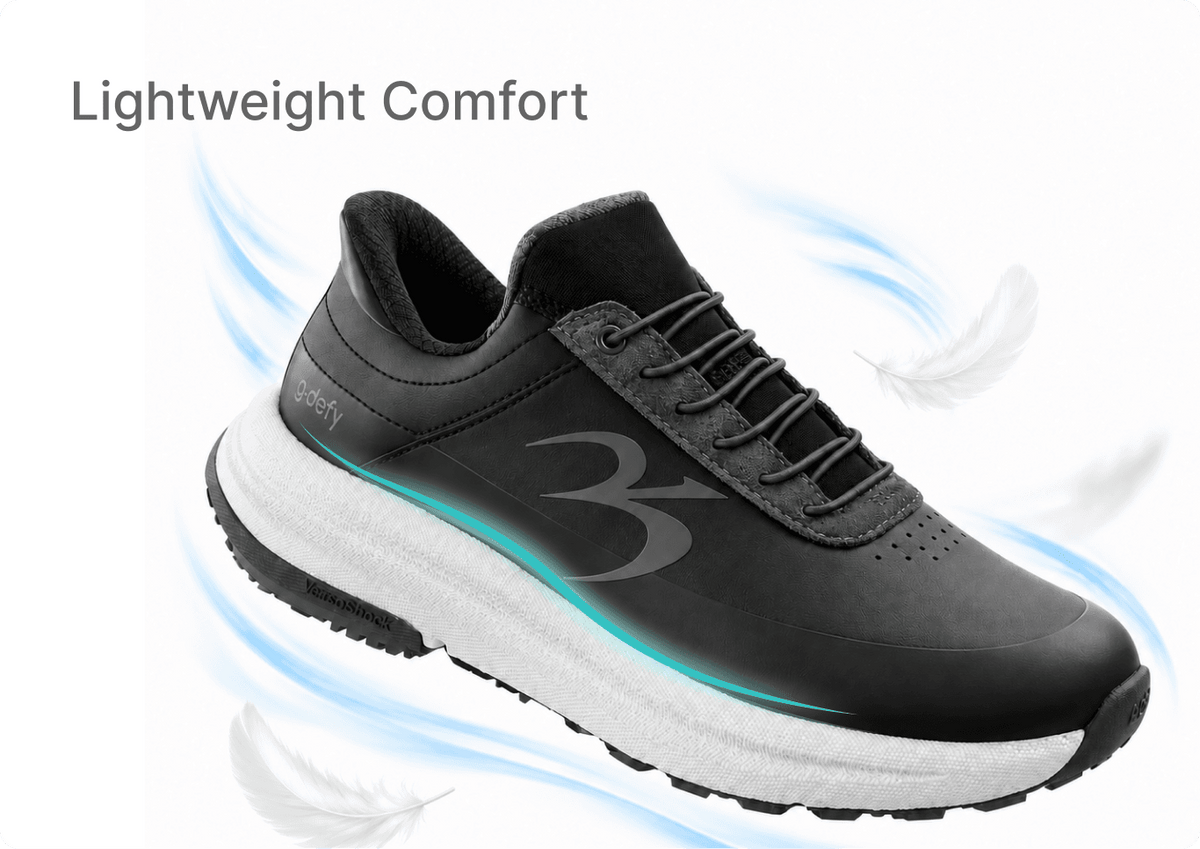 Gravity Defyer Women Black and White QuantumWalk Slip-In Zero Hands