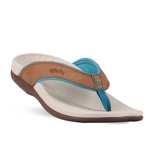 Gravity Defyer Re-Defy Women's Lynetta Sandals Taupe Turquoise - YB7107FBU