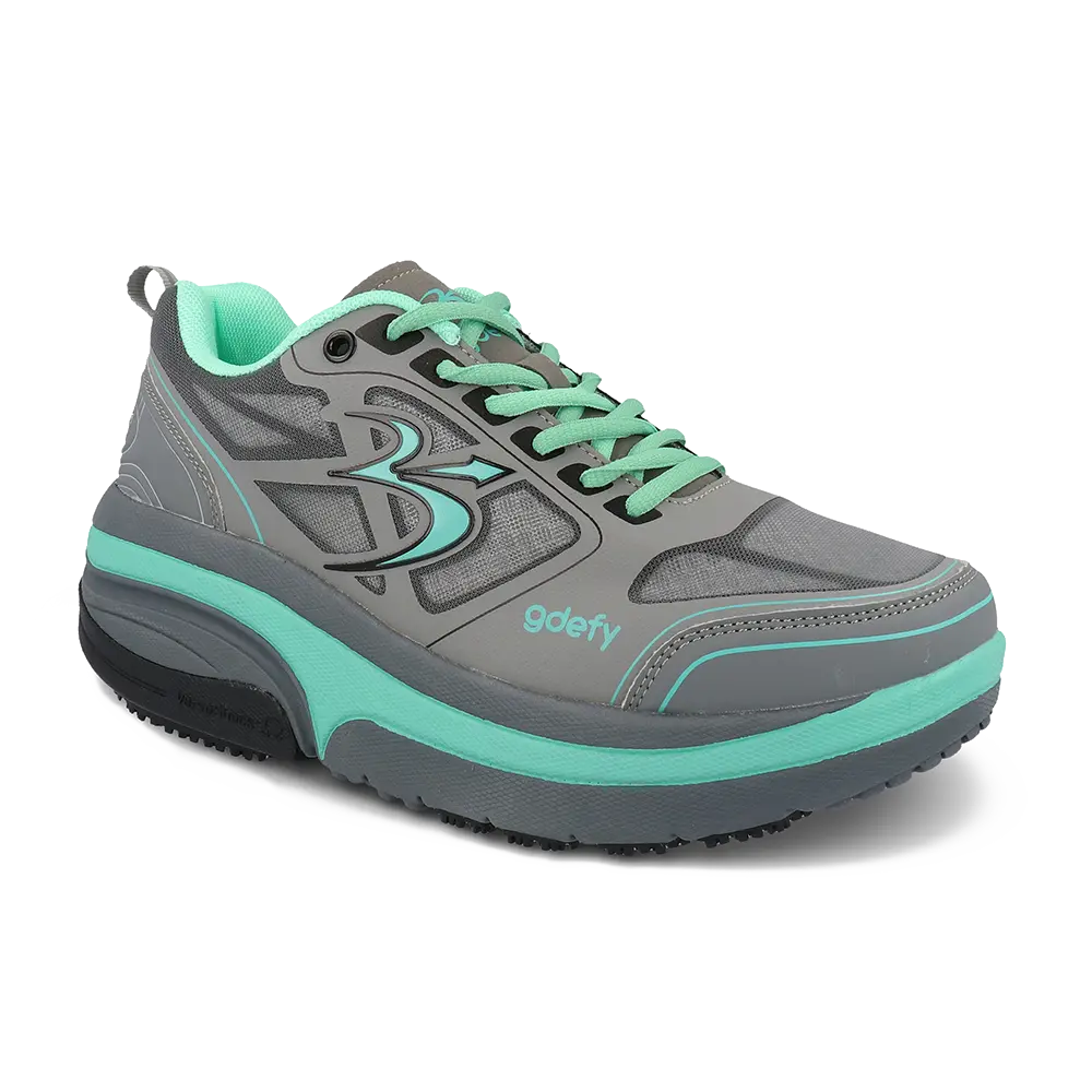 Gravity Defyer Re-Defy Women's Ion Athletic Shoes Gray Teal - YB9022FGU