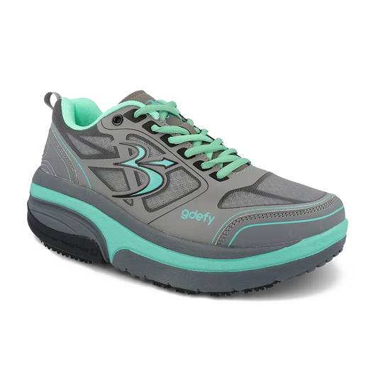 Gravity Defyer Re-Defy Women's Ion Athletic Shoes Gray Teal - YB9022FGU