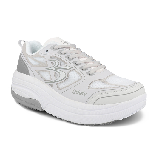 Gravity Defyer Re-Defy Men's Ion Athletic Shoes White Silver - YB9022MWS