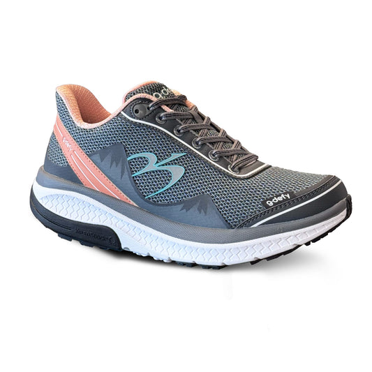 Gravity Defyer Women MightyWalk Gray Salmon Slip On