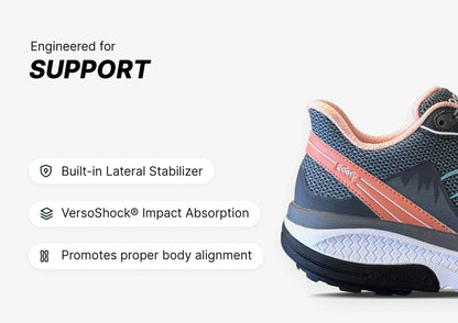 Gravity Defyer Women MightyWalk Gray Salmon Slip On