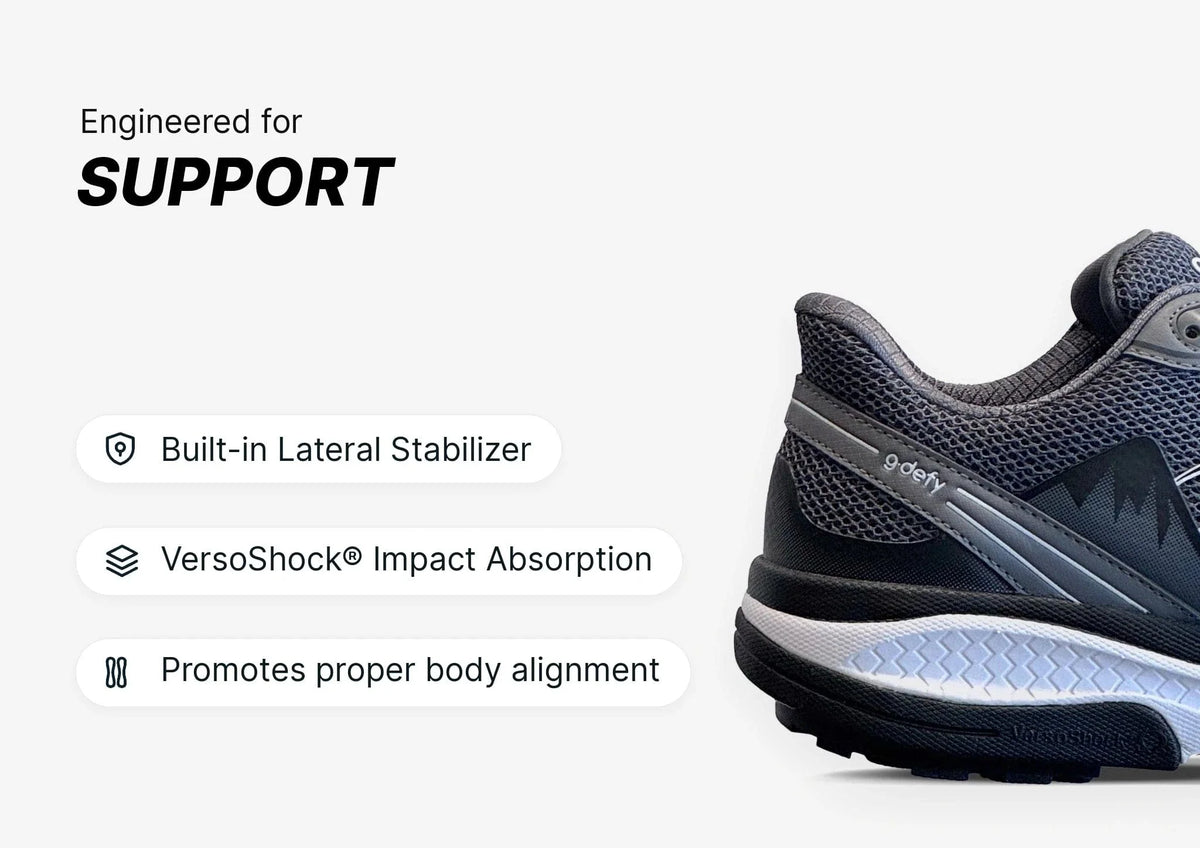 Gravity Defyer Women MightyWalk Gray Silver Slip On