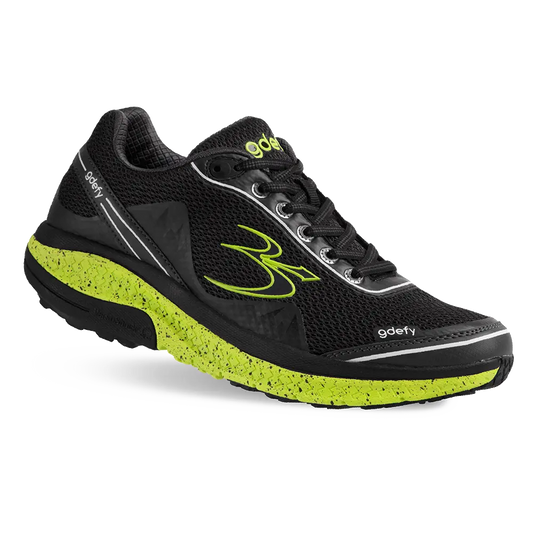 Gravity Defyer Re-Defy Women's Mightywalk Athletic Shoes Black Lime - YB9024FLG