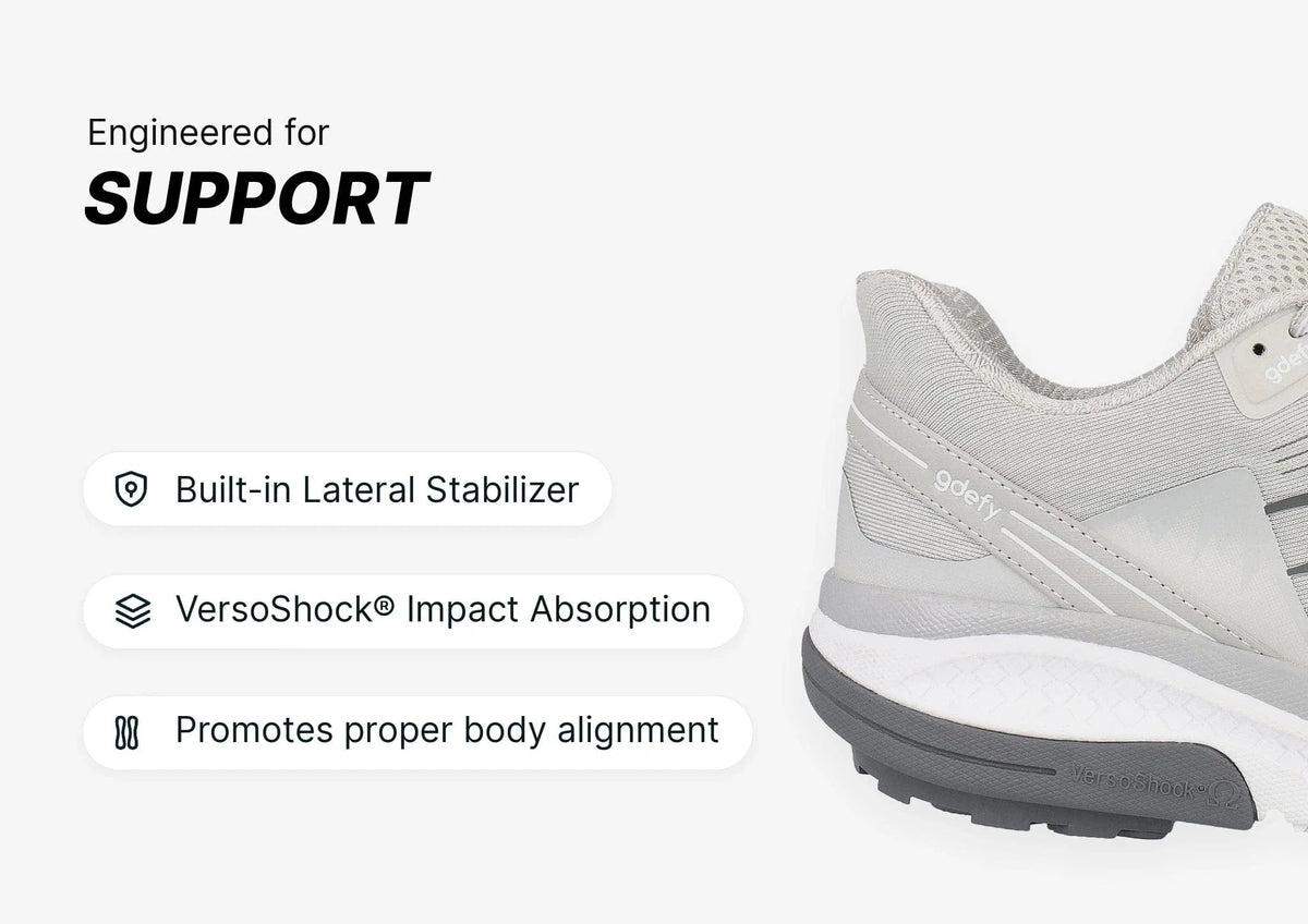 Gravity Defyer Women MightyWalk Light Gray Slip On