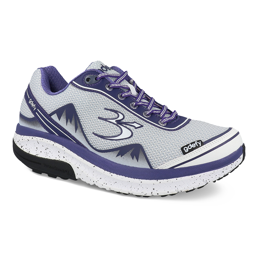 Gravity Defyer Re-Defy Women's Mightywalk Athletic Shoes White Purple - YB9024FWP