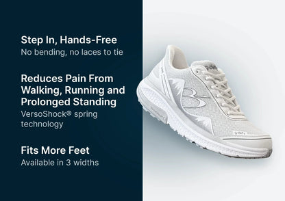 Gravity Defyer Women MightyWalk White Silver Slip On