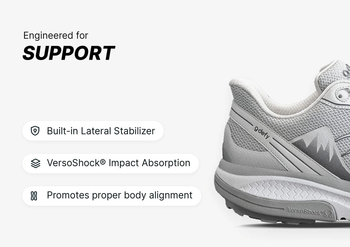 Gravity Defyer Women MightyWalk White Silver Slip On