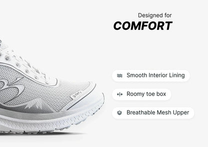 Gravity Defyer Women MightyWalk White Silver Slip On