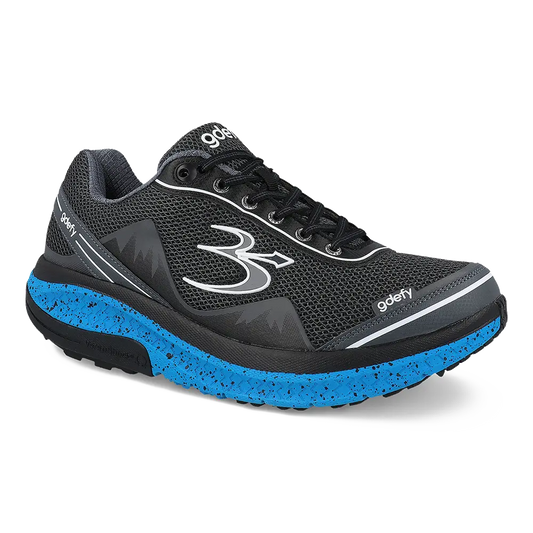 Gravity Defyer Re-Defy Men's Mightywalk Athletic Shoes Black Blue - YB9024MLU