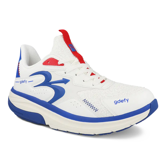 Gravity Defyer Re-Defy Women's Energiya Athletic Shoe White Blue Red- YB9037FWU
