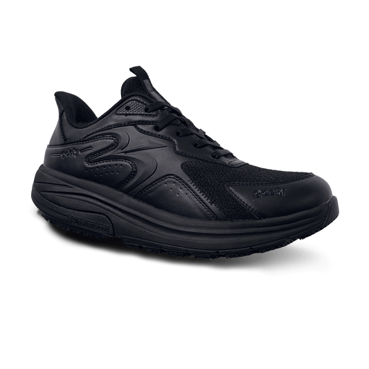 Gravity Defyer Men Energiya Black Slip Resistant Slip On