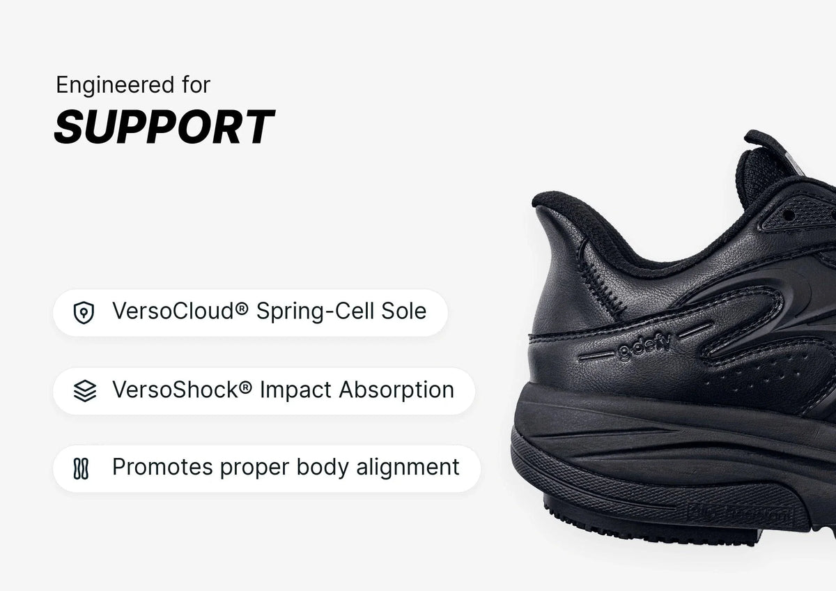 Gravity Defyer Men Energiya Black Slip Resistant Slip On