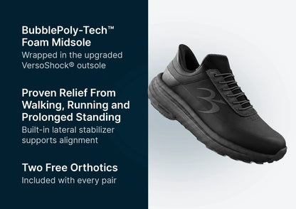 Gravity Defyer Men All Black QuantumWalk Slip-In Zero Hands