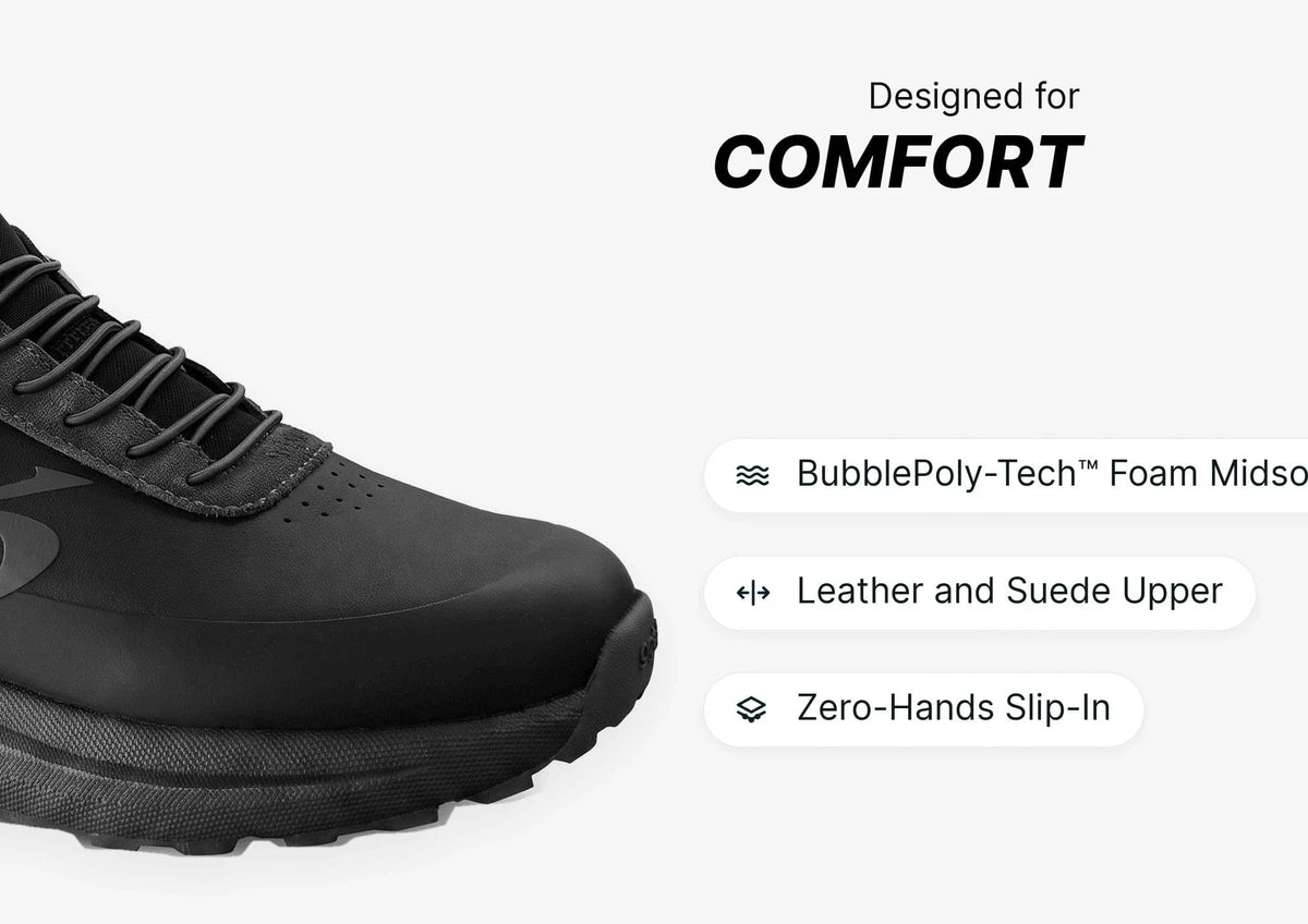 Gravity Defyer Men All Black QuantumWalk Slip-In Zero Hands