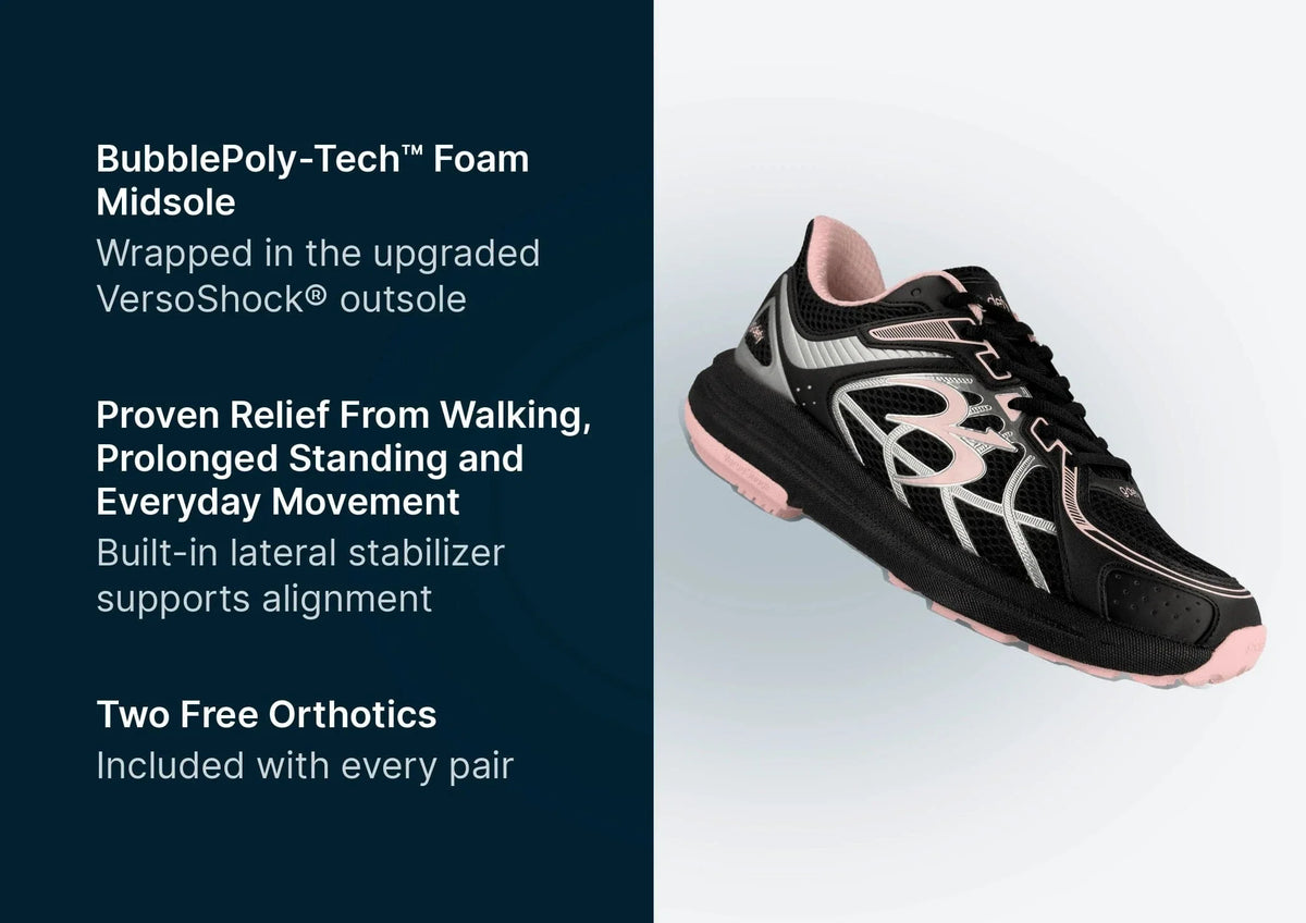 Gravity Defyer Women Black & Pink SuperWalk 2.0 Slip-In Zero Hands