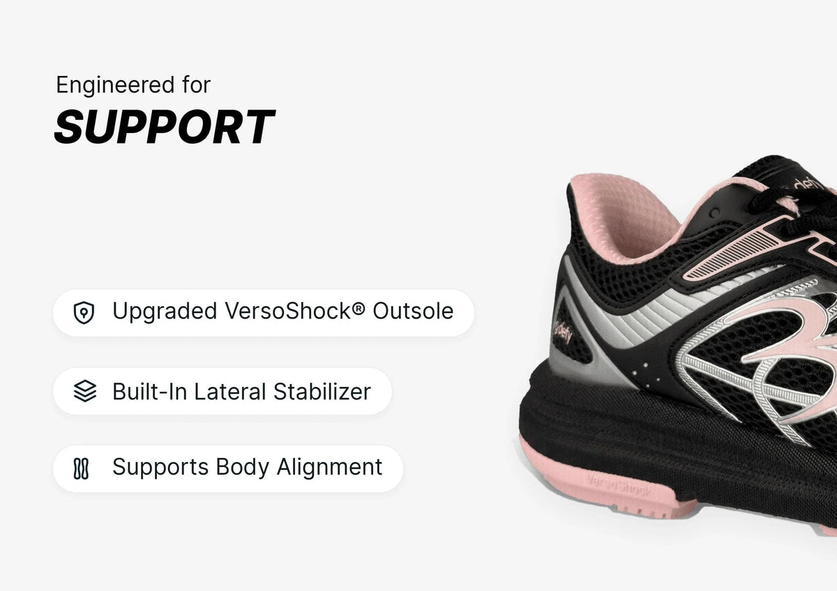 Gravity Defyer Women Black & Pink SuperWalk 2.0 Slip-In Zero Hands
