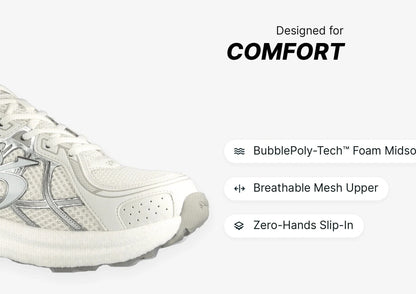 Gravity Defyer Women White SuperWalk 2.0 Slip-In Zero Hands