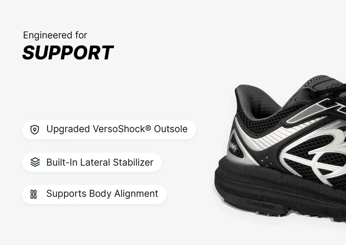 Gravity Defyer Men Black & Silver SuperWalk 2.0 Slip-In Zero Hands