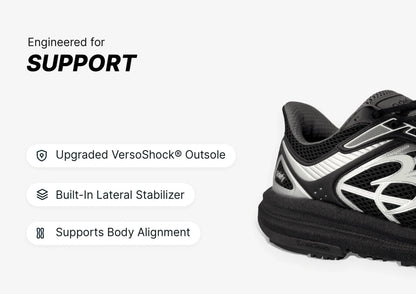Gravity Defyer Men Black & Silver SuperWalk 2.0 Slip-In Zero Hands