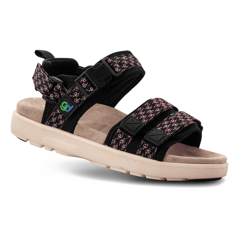 Gravity Defyer Re-Defy Women's Cafe Sandals Black Pink - YB7214FP