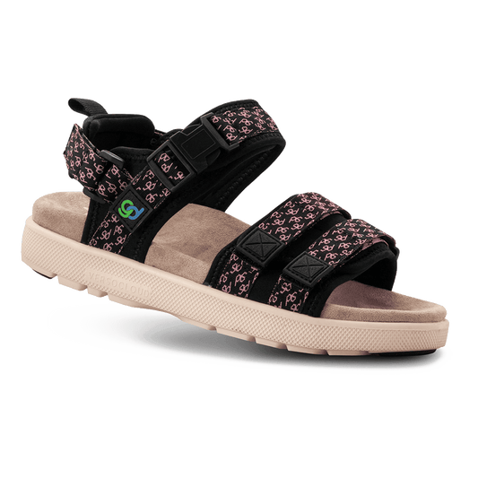 Gravity Defyer Re-Defy Women's Cafe Sandals Black Pink - YB7214FP