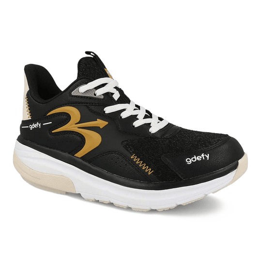 Gravity Defyer Re-Defy Women's Energiya Athletic Shoes Black Gold - YB9037FLG