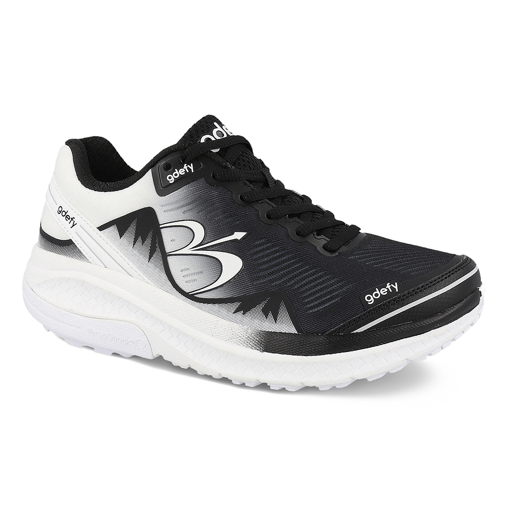 Gravity Defyer Re-Defy Women's Mightywalk Athletic Shoes Black White - YB9024FLW