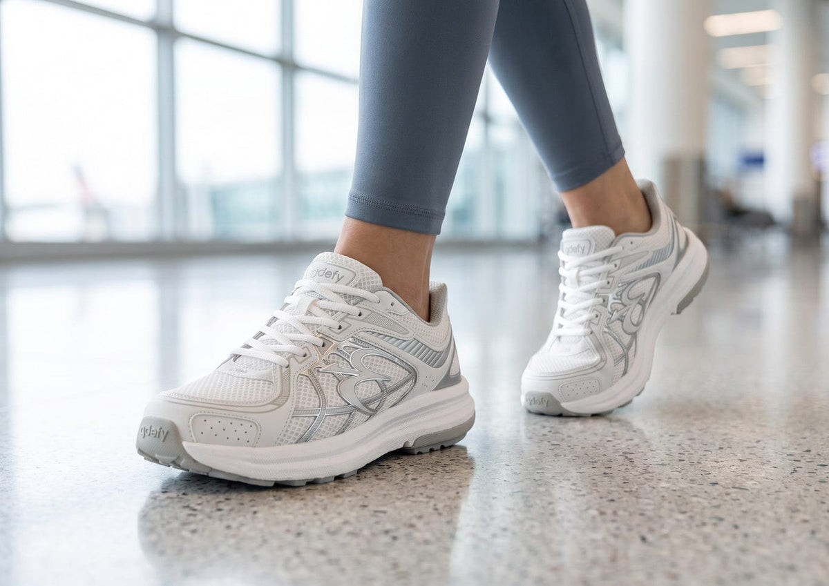 Gravity Defyer Women White SuperWalk 2.0 Slip-In Zero Hands